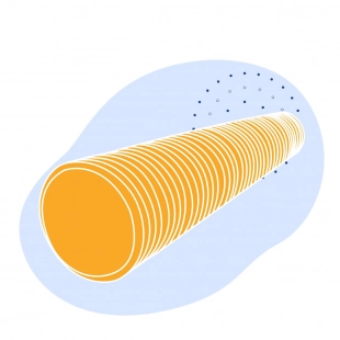 Дренажная полимерная труба двустенная с фильтром 110 мм