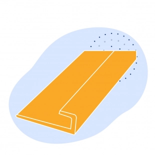 L-образный профиль стальной 50х50х3 мм 08пс ГОСТ 8509-93