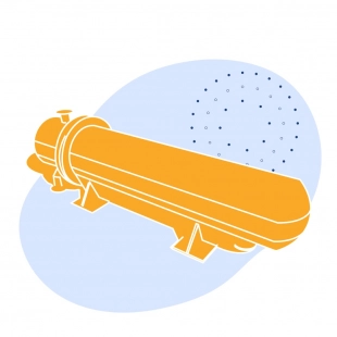 Пароводяной подогреватель 68 шт 0.585 Гкал/час 29.2 т/час 325x2606 мм 6.3 м2