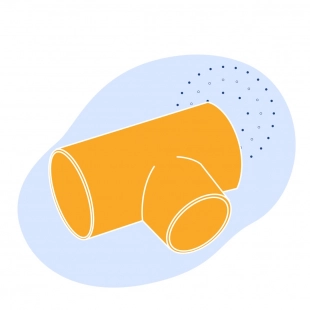 Тройник полипропиленовый Ду 25 мм