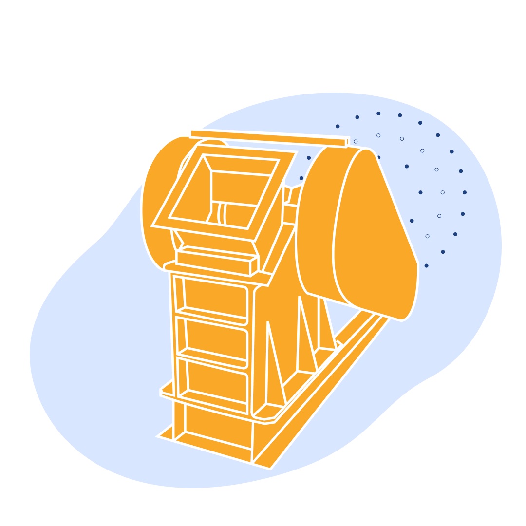Дробилка щековая ДЩ 100х200 860х500х1300 мм 2.2 кВт 250 кг