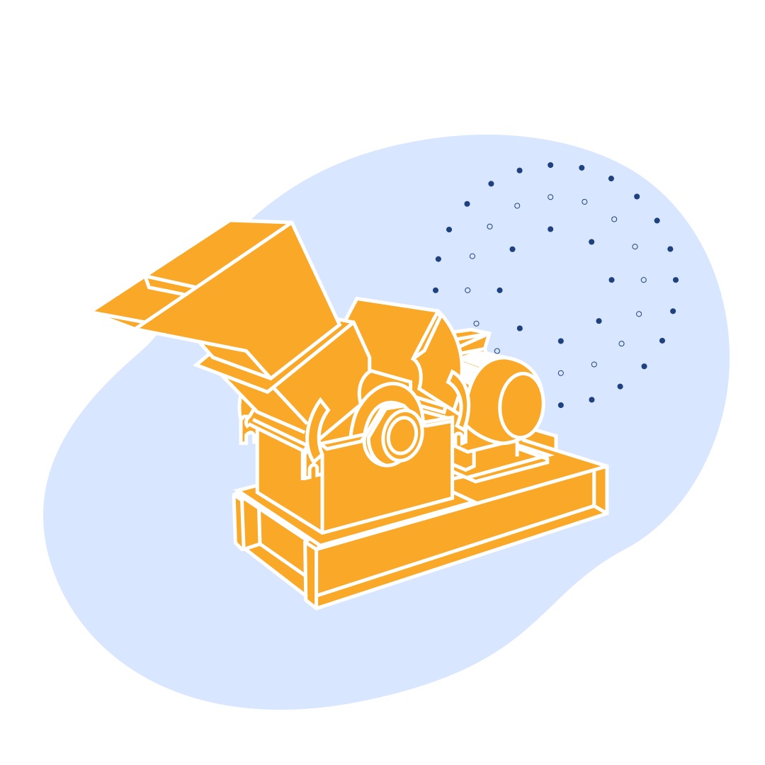 Дробилка молотковая МД 5х5 1750х840х1190 мм 22 кВт 750 кг