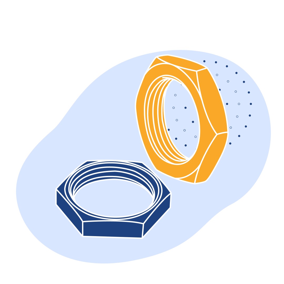 Контргайка оцинкованная ДУ 32 мм ст25