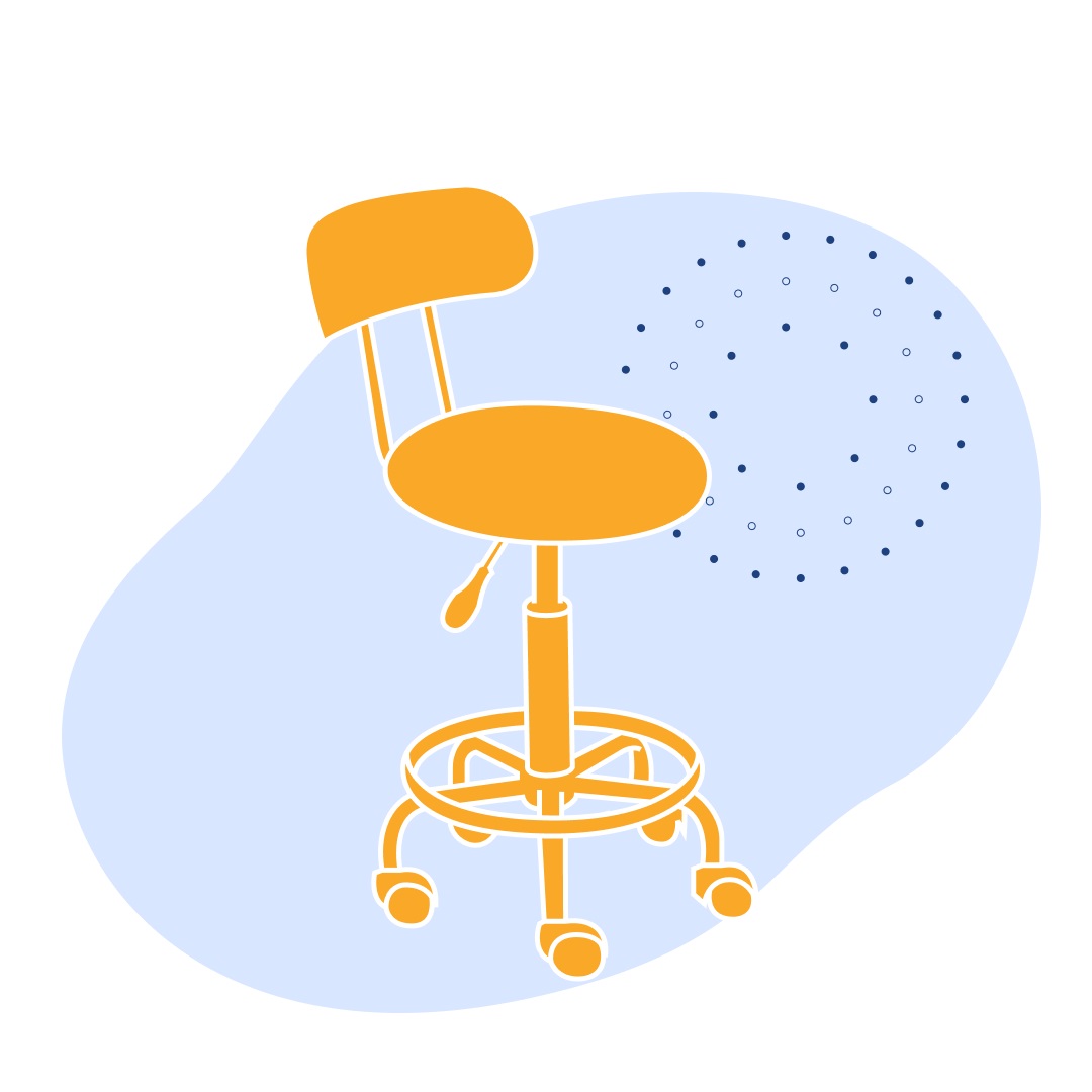 Кресло лабораторное ET-9040-2A белое