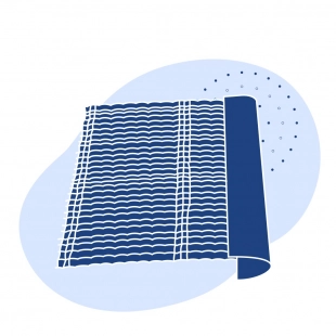 Сито с фальцами квадратная ячейка 55x10 мм