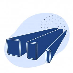 Труба профильная нержавеющая прямоугольная 70х30х2 мм AISI 304