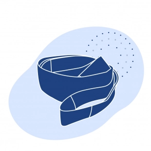 Строп двухпетлевой текстильный желтый 3 т 8 м