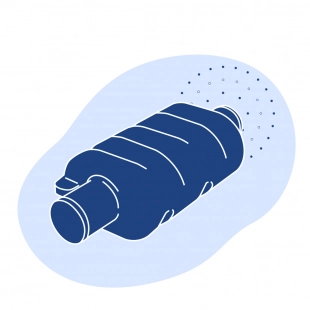 Судовой глушитель 300х2350х2180х533х2 мм