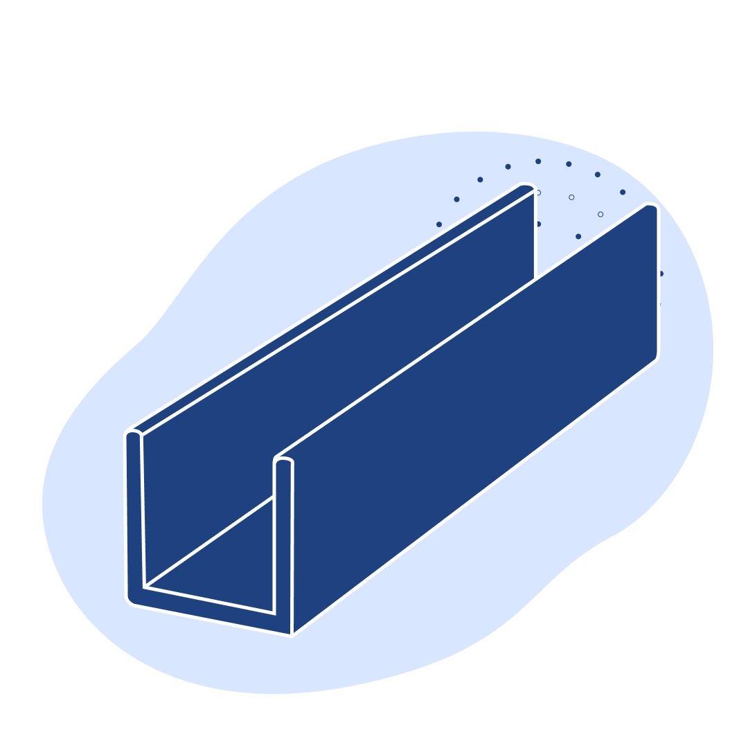 Алюминиевый швеллер 5x48x2x6000 мм АДС ГОСТ 8617-2018