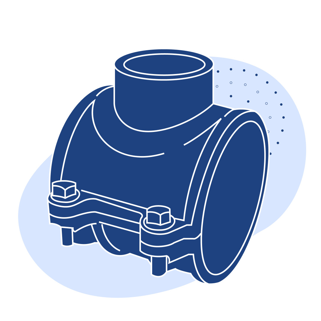 Седелка чугунная Ду 600 мм ГОСТ 5525-89